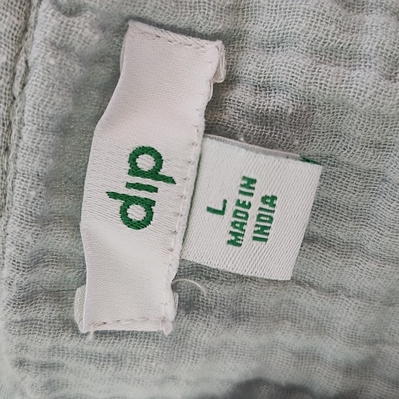 DIP Women's Soft Textured Fabric Lt. Blue Button Down Long Sleeve Oversized Top - Picture 7 of 9